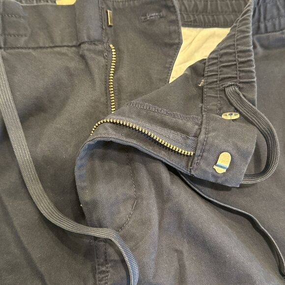 🎈Amazon Men's Tapered Fit Elasticated Waist Chino Pant, Navy, XL 28” Inseam, New - Picture 5 of 10